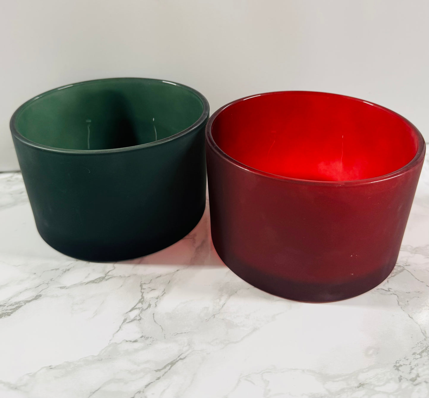 Christmas Frosted Triple Wick Candles